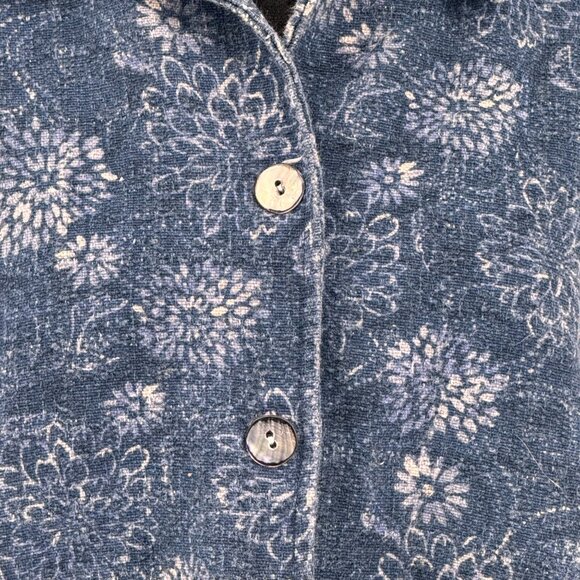 2/$18‎ SALE! Coldwater Creek Jacket Womens M Floral Button Up Thick Cottagecore - Picture 5 of 8